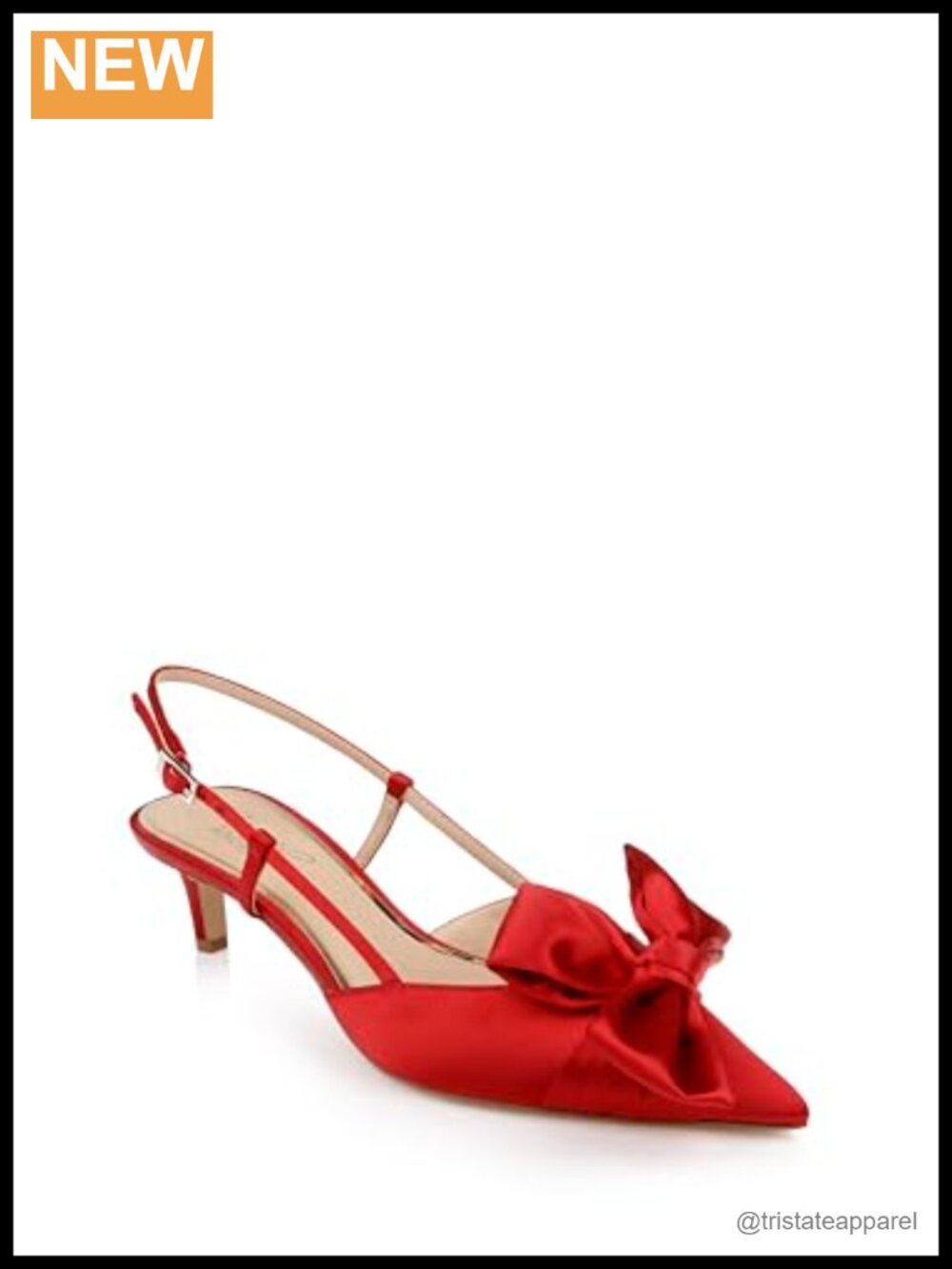 Slingback Kitten Heel Pumps – Faux Leather Buckle Strap Dress Shoes